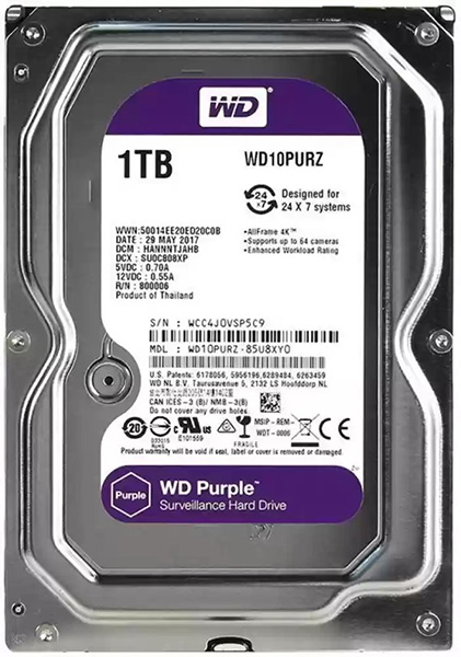 هارد دیسک اینترنال وسترن دیجیتال Purple WD10PURZ