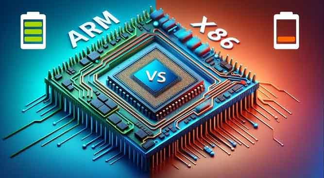 مقایسه مصرف لپتاپ ARM با x86