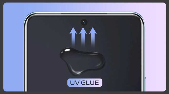 نفوذ چسب گلس UV به دوربین