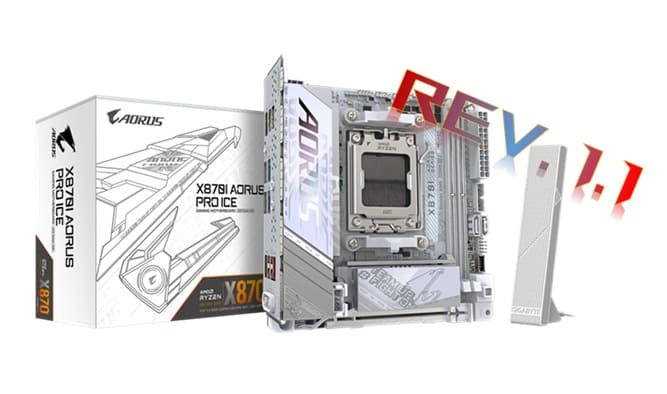 مادربرد گیگابایت X870i AORUS PRO ICE Rev 1.1