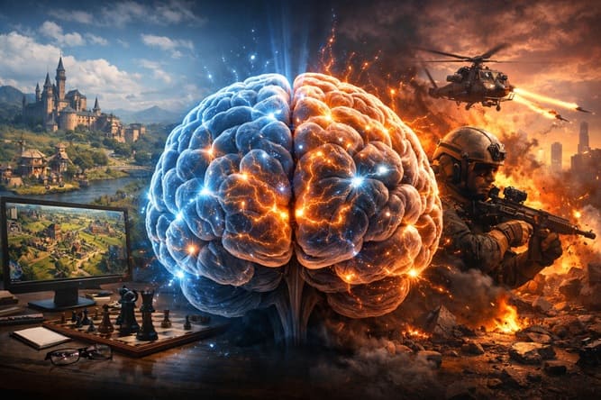 تاثیر بازی ویدئویی بر مغز انسان