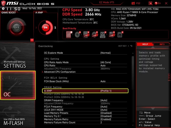 فعالسازی پروفایل رم A-XMP در مادربردهای با چیپست AMD شرکت MSI