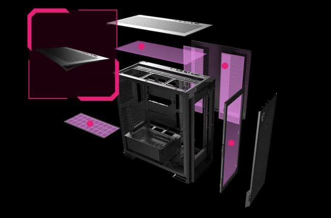 فیلترهای هوا در کیس MSI MPG VELOX 300R AIRFLOW PZ