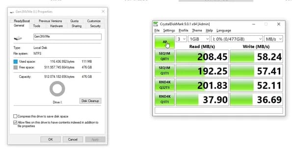 تست SSD 