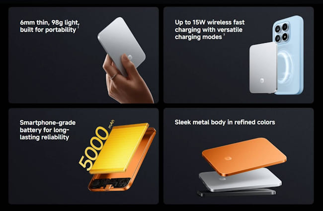 پاوربانک UltraThin Magnetic 5000