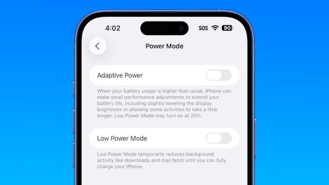 تنظیمات باتری iOS 26