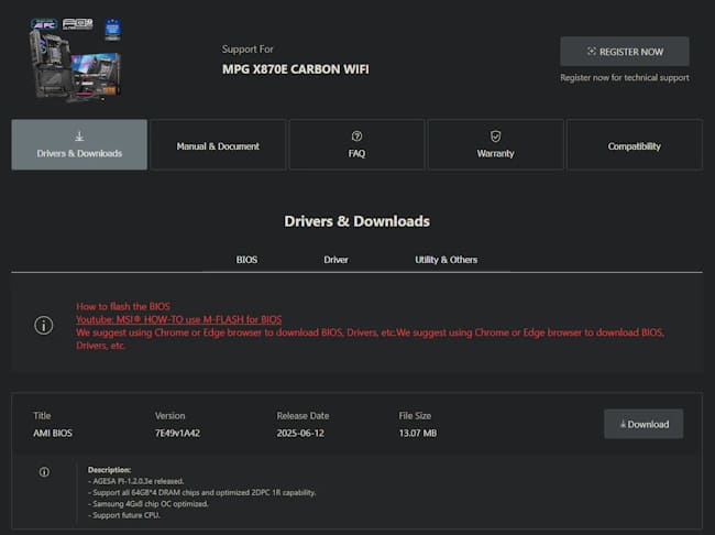آپدیت بایوس AGESA 1.2.0.3e
