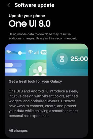 آپدیت آپدیت One UI 8