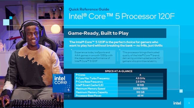 مشخصات پردازنده Core 5 120 اینتل