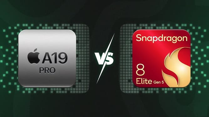 مقایسه عملکرد اسنپدراگون 8 الیت نسل پنج و A19 Pro