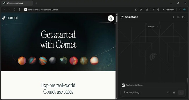 مرورگر Comet شرکت Perplexity