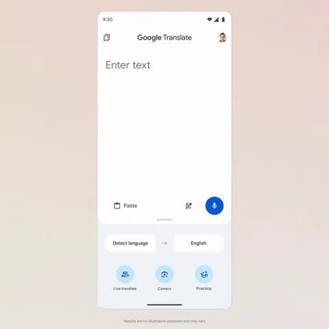 نحوه عملکرد قابلیت ترجمه زنده Google Translate