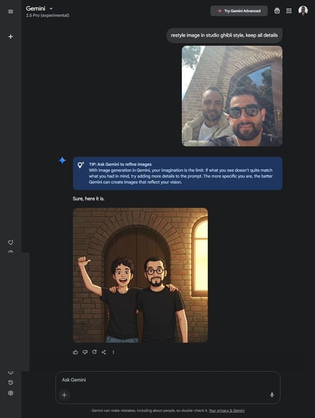 تبدیل عکس با هوش مصنوعی گوگل