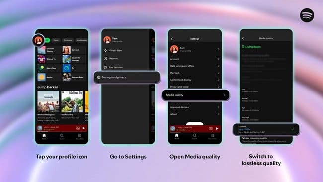 صدای Lossless در اسپاتیفای