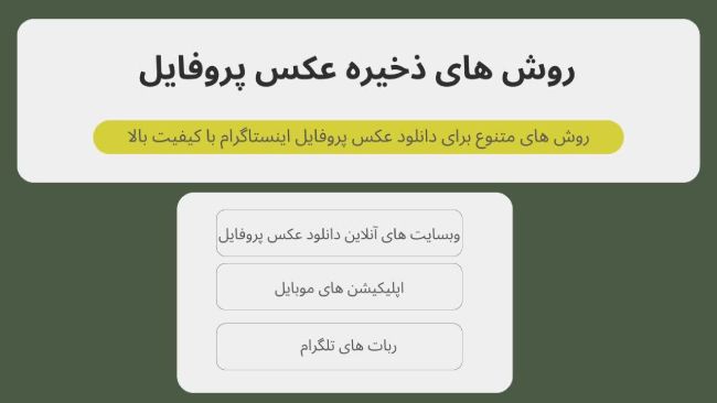 روش ‌های جایگزین و مکمل برای دانلود عکس پروفایل اینستاگرام