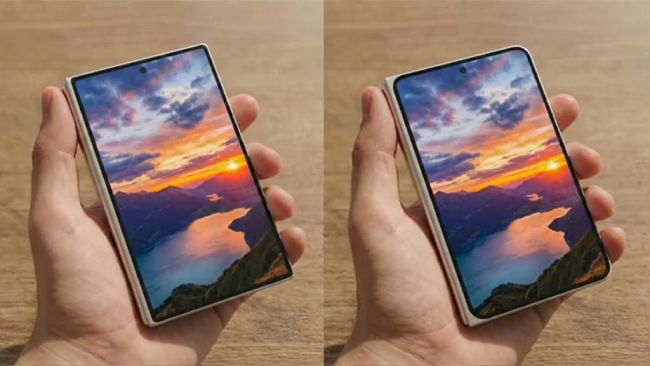 نمای جلویی گوشی تاشوی Galaxy Wide Fold