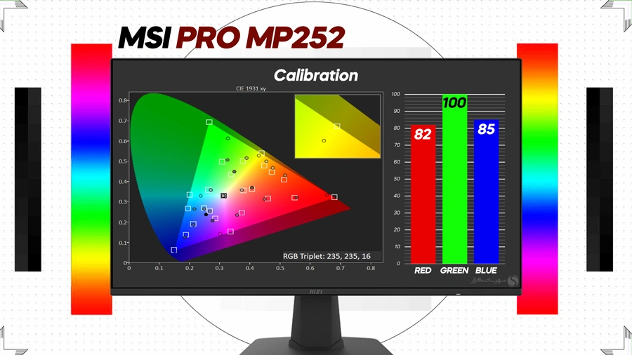 طراحی ارگونومیک مانیتور MSI