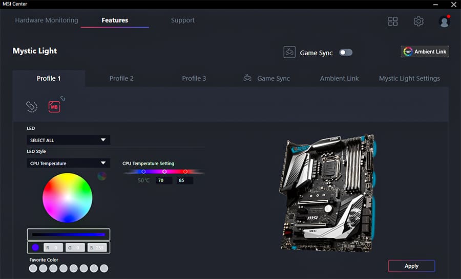 MSI Mystic Light
