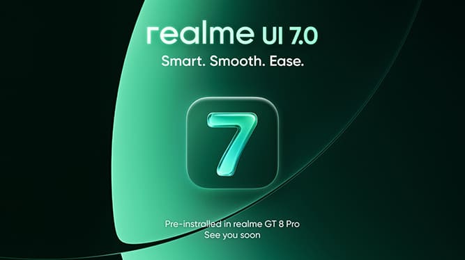 Realme UI 7.0 با طراحی شیشه‌ای