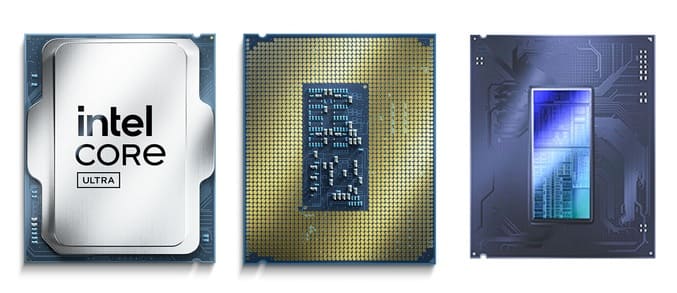 تصویر پردازنده Core Ultra 200 از زوایای مختلف