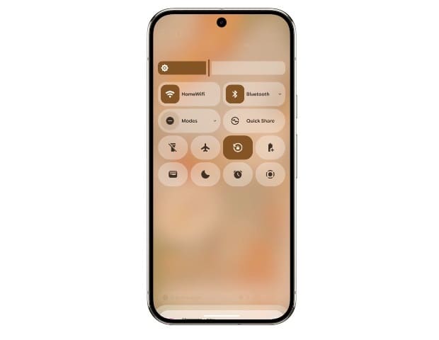 قابلیت Quick settings در اندروید ۱۶