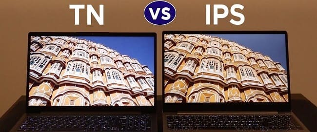 مقایسه کنتراست لپ تاپ TN و IPS