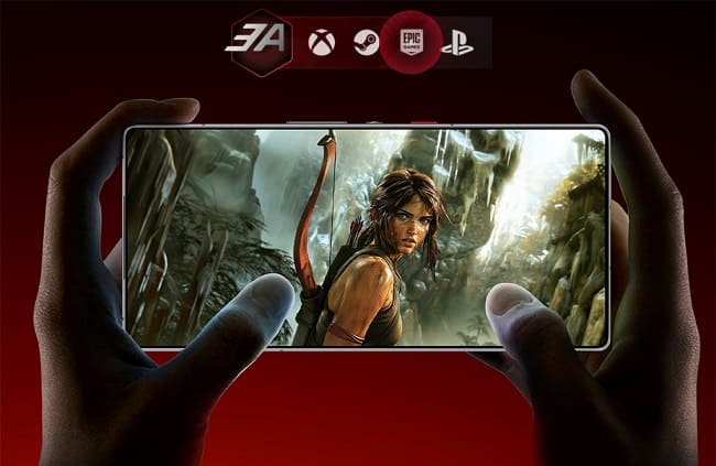 بازی Tomb Raider در حال اجرای روی گوشی رد مجیک