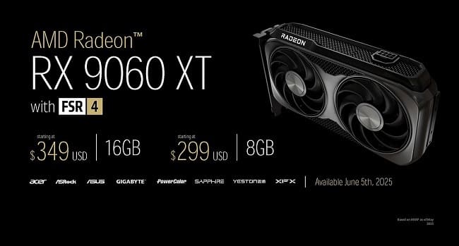 قیمت و مشخصات RX 9060 XT