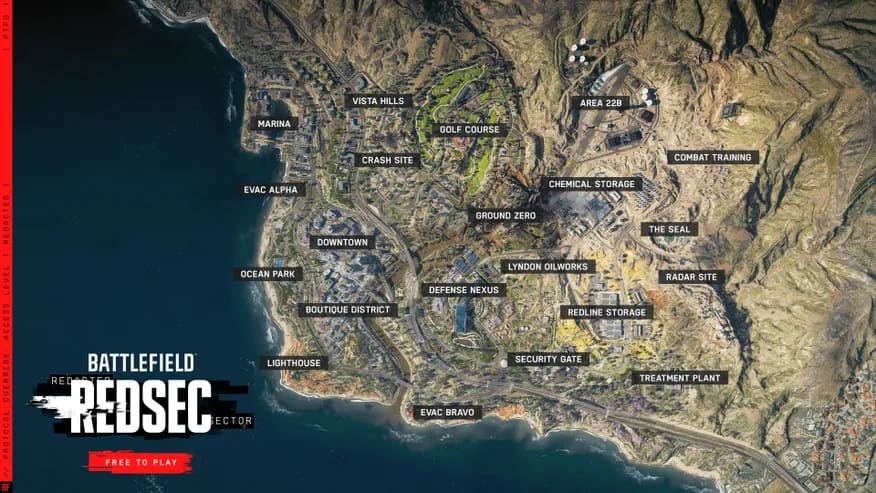 نقشه Fort Lyndonدر بتلفیلد REDSEC