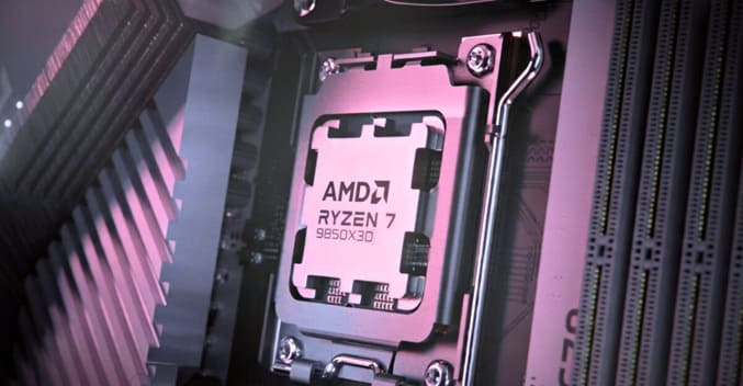 مشخصات لو رفته AMD Ryzen 7 9850X3D؛ فرکانس ۵.۶ گیگاهرتز و رم DDR5-9800
