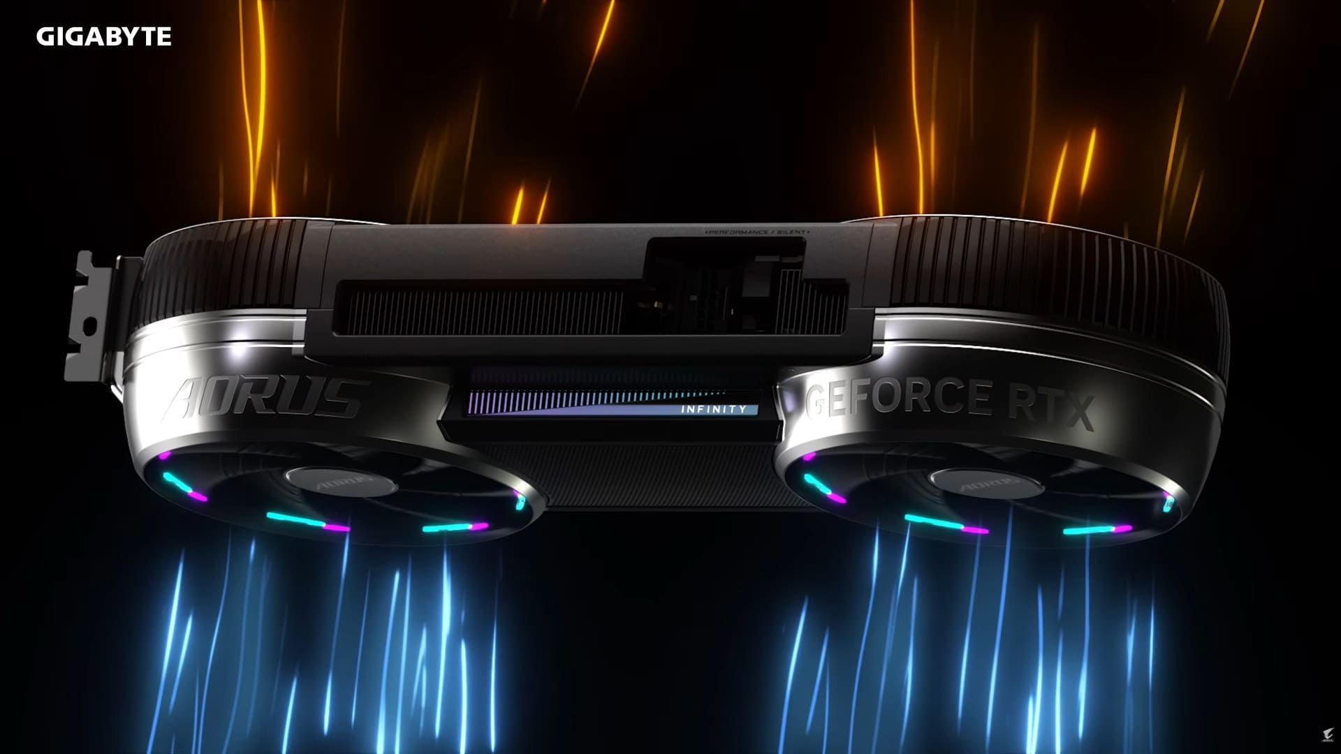 نگاه نزدیک به کارت گرافیک AORUS RTX 5090 Infinity با سیستم خنک‌کننده سه فن