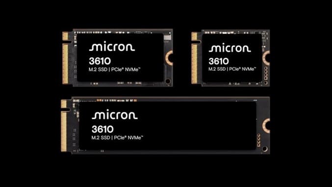 رونمایی مایکرون از SSD 3610: اولین حافظه ۴ ترابایتی PCIe 5.0 در ابعاد ۲۲۳۰