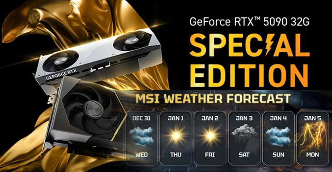 رونمایی MSI از کارت گرافیک RTX 5090 Lightning در نمایشگاه CES 2026