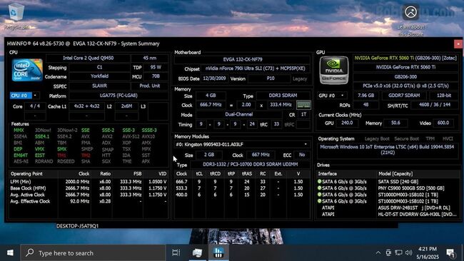 اجرای بازی با core 2 و کارت گرافیک RTX 50