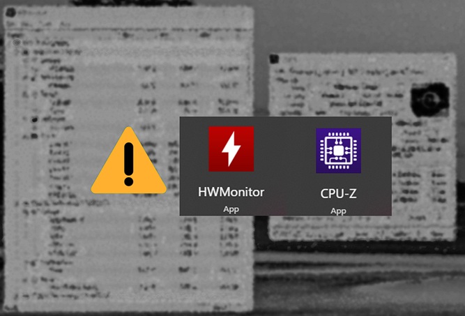 بدافزار CPU-Z و HWMonitor