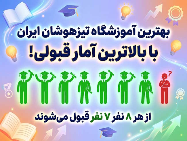 بهترین آموزشگاه تیزهوشان ایران با بالاترین آمار قبولی!