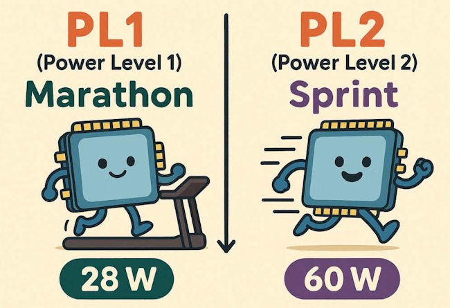 تفاوت پاور لیمیت پردازنده pl1 pl2