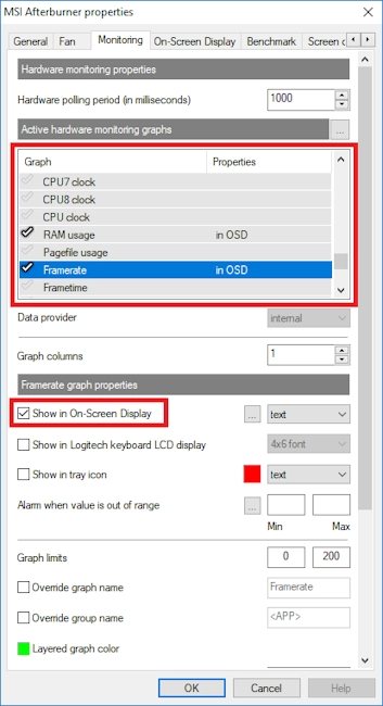 نمایش دما با  MSI Afterburner