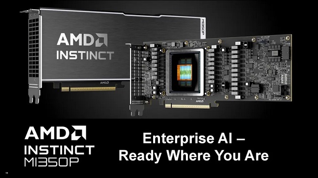 مشخصات شتاب دهنده AMD Instinct MI350P