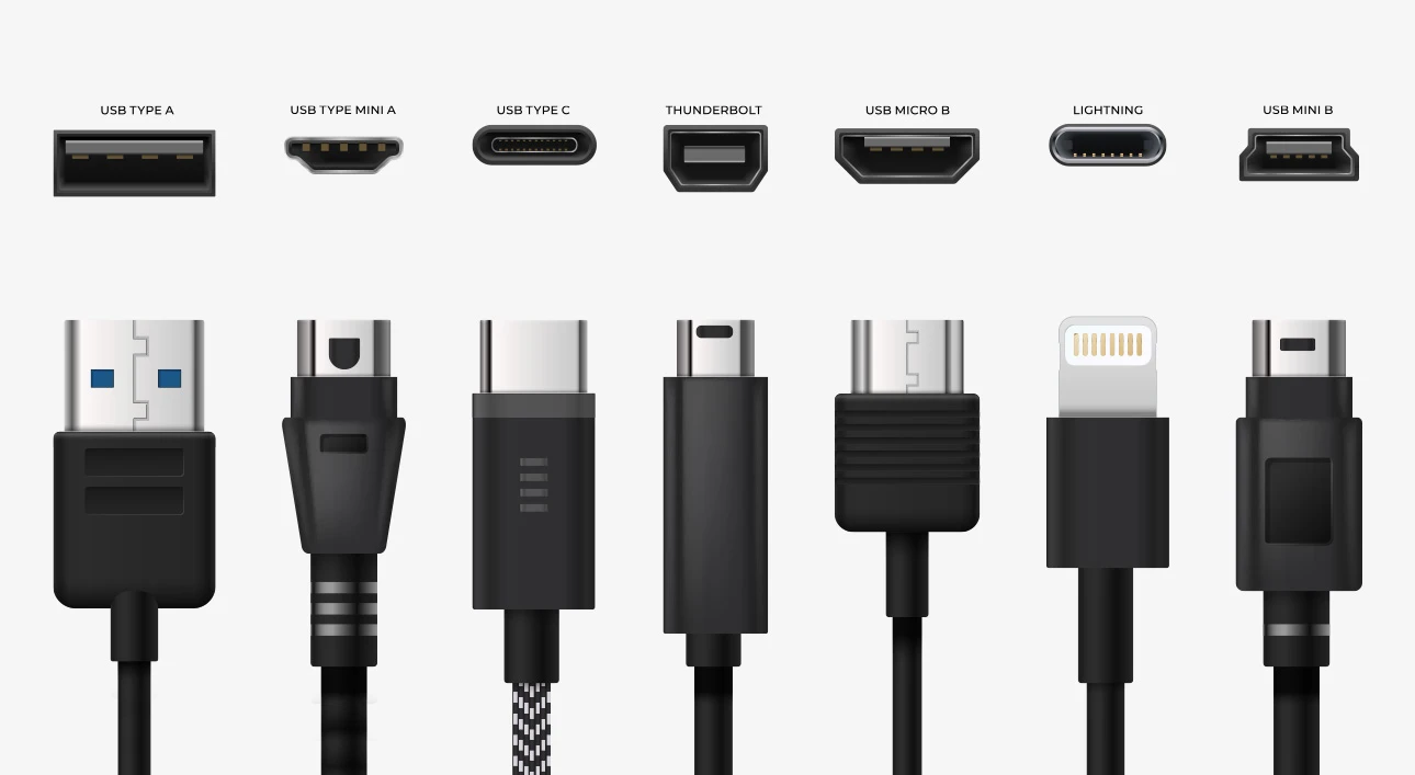 انواع پورت و کابل USB