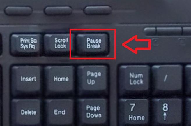 کلید Pause/Break