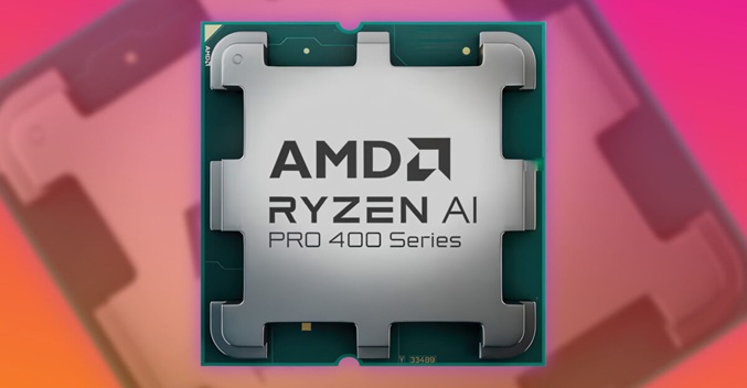 پردازنده دسکتاپ ای‌ام‌دی سری رایزن ای‌آی پرو با لوگوی AMD Ryzen AI