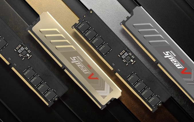 ماژول‌های رم DDR5 مدل GeIL Spear V با سرعت 8000 مگاترانسفر بر ثانیه به صورت Plug & Play و استاندارد JEDEC