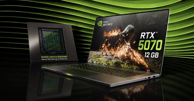 معرفی گرافیک لپ‌تاپ RTX 5070 با ۱۲ گیگابایت حافظه 