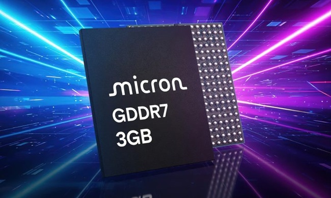 تراشه حفاظه ۳ گیگابایتی GDDR7 ساخت مایکرون
