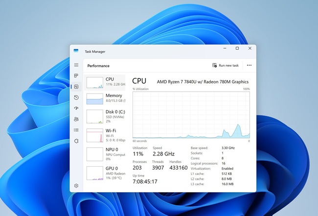 Task manager ویندوز ۱۱