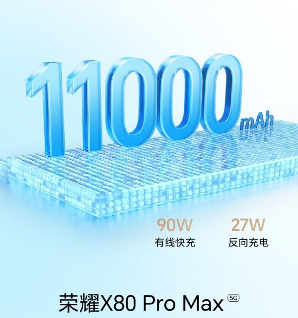 باتری ۱۱ هزار میلی‌آمپرساعتی X80 Pro max