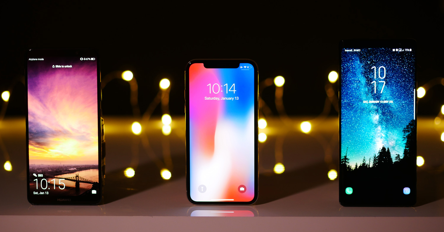 Apple iPhone X vs Samsung Galaxy Note 8 vs Mate 10 Pro