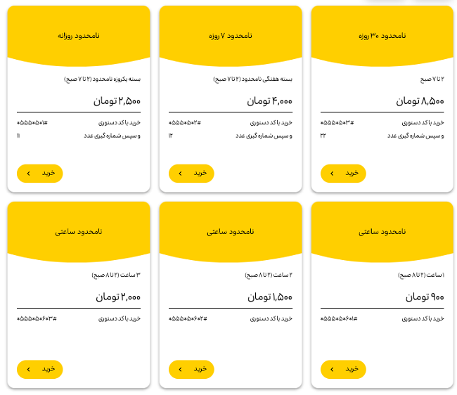بسته های نامحدود پیشین ایرانسل