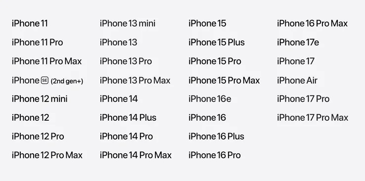 آیفون‌های دریافت کننده ios 27